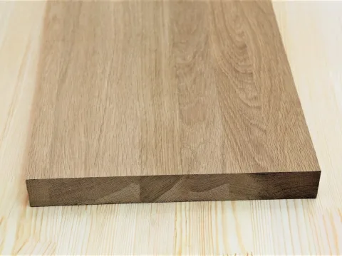 Ступень из дуба 40 x 500 x 1200 мм, «Цельноламельная», класс Экстра
