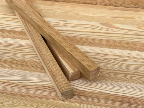 Брусок строганный из лиственницы 30 x 30 x 2500 мм, класс АB