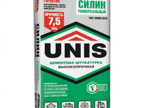 Штукатурка цементная, Силин, UNIS, 25 кг