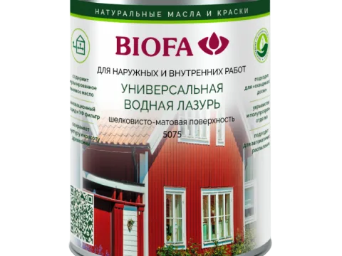 BIOFA 5075, лазурь для наружных и внутренних работ, 1 литр