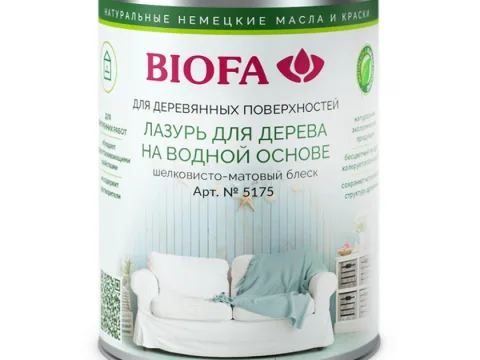 BIOFA 5175, лазурь для дерева на водной основе, 2,5 литра
